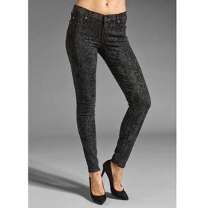 7 For All Mankind Snake Print Skinny Jean 26